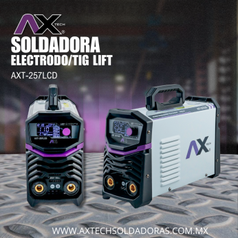 AXT-257LCD SOLDADORA INVERSOR ELECTRODO Y TIG LIFT 250A, BI VOLTAJE 110-220V PANTALLA LCD