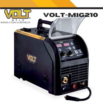 VOL-MIG210 SOLDADORA INVERSOR MIG GAS NO GAS/MMA 200A, 110V, ROLLO 1-5KG