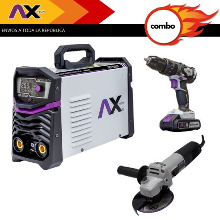 AXT-P257LCD-C4 PROMO SOLDADORA INVERSOR 250A BI VOLTAJE CON CARETA ELECTRÓNICA, MOCHILA