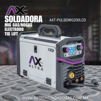 AXT-PULSEMIG200LCD SOLDADORA INVERSOR MIG PULSADO TIG LIFT ELECTRODO