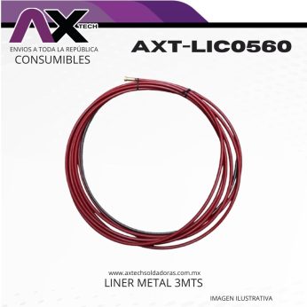 AXT-LIC0560 LINER METAL 3MTS 1.0-1.2mm PARA ANTORCHA MIG25