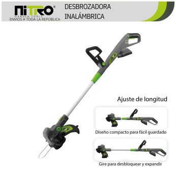 NIT-DB401 DESBROZADORA ORILLADORA INALÁMBRICA 180W, 8800 RPM, 1 BATERÍA 20V