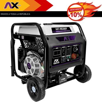 AXT-MS260Y MOTOSOLDADORA A GASOLINA INVERTER, 260A, 110V, 60HZ, 14 HP, 1800Wtts, CON MARCHA Y BATERIA