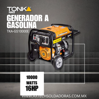 TKA-GS10000E GENERADOR 10,000Wtts, 16HP, 120/240V, 60Hz, MARCHA, BATERIA,LLANTAS Y MANIBELAS