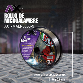 AXT-MAER5356-9 PAQUETE DEE 5 ROLLOS DE MICROALAMBRE PARA ALUMINIO MAGNESIO 0.5KG 0.9MM