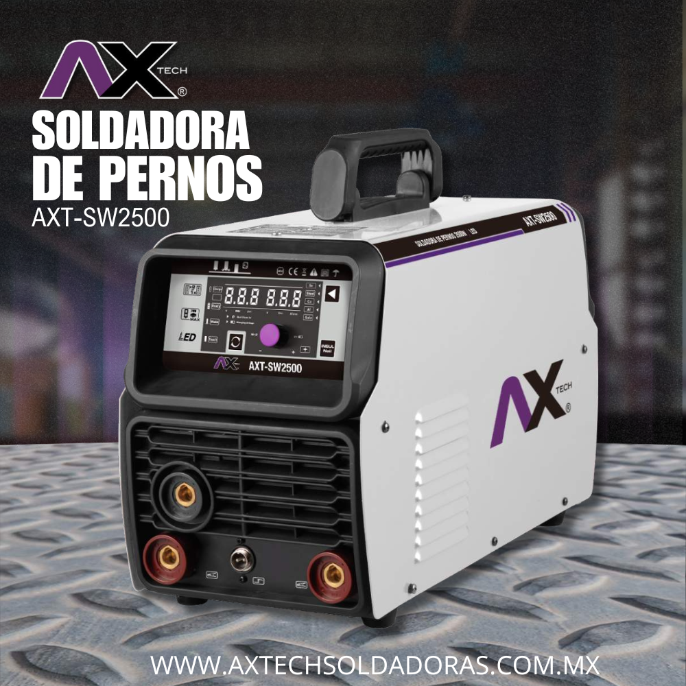 AXT-SW2500 SOLDADORA DE IMPACTO ELÉCTRICO (PERNOS) 2,500Wtts, BI VOLTAJE 110/220V, 50/60Hz PANTALLA LED