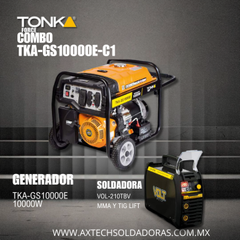 TKA-GS10000E-C1 COMBO GENERADOR 10,000Wtts, 16HP, 120/240V, 60Hz Y SOLDADORA 200A BI VOLTAJE
