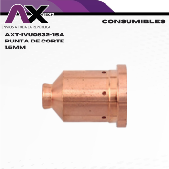 AXT-IVU0632-15A PUNTA DE CORTE PLASMA 1.5mm, FUNCIÓN ARCALLADO (105-125A)