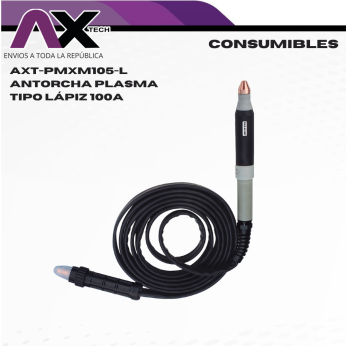 AXT-PMXM105-L ANTORCHA  COMPLETA TIPO LAPIZ PARA CORTE DE PLASMA 125A 6MTS