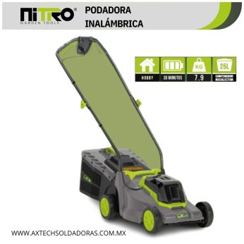 NIT-PB13-1 PODADORA 1 BATERIA 33cm, 13" CON BOLSA RECOLECTORA 25Lts