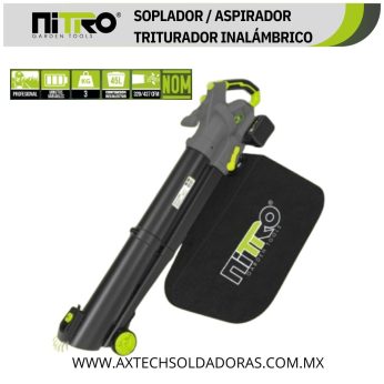 NIT-SAB602 SOPLADOR-ASPIRADOR INALAMBRICO 8.3 Mts3 x MIN, 2 BATERIAS 20V, 2aH