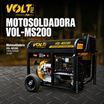 VOL-MS200 MOTOSOLDADORA A GASOLINA GENERADOR 190A 120V/60Hz POTENCIA MAX 5.5 KW