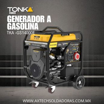 TKA-GS14000E GENERADOR 14000 Wtts, 24HP, 127/220V, MONOFASICO Y TRIFASICO, DOS PISTONES, MARCHA, BATERIA Y LLANTAS