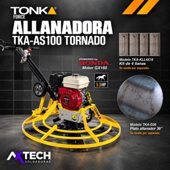TKA-AS100 TORNADO ALLANADORA PARA CONCRETO MOTOR HONDA GX160