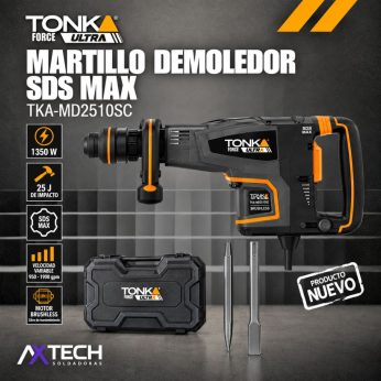 TKA-MD2510SC MARTILLO DEMOLEDOR SDS MAX  6-25J, 10KGS, 1,350WTTS, BRUSHLESS