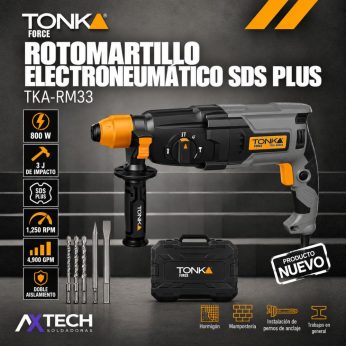 TKA-RM33 ROTOMARTILLO ELECTRONEUMÁTICO SDS PLUS , 800W