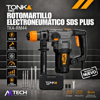 TKA-RM44 ROTOMARTILLO-CINCELADOR SDS PLUS 4KG, 4.6J, 1,010W